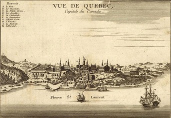 Engraving on early Quebec.