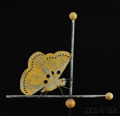 J.W. Fiske copper butterfly weathervane, sold for $41,475.